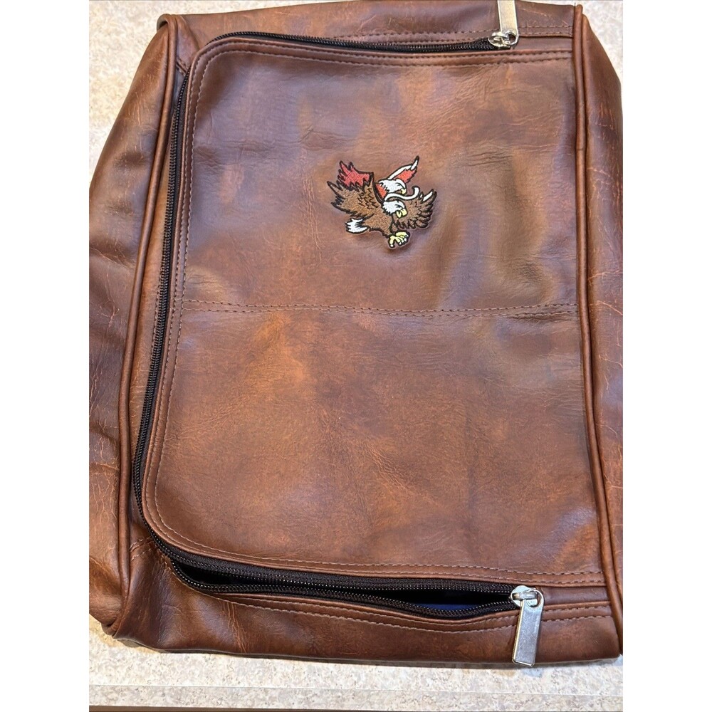Winston Collection Leather Golf Shoe Bag Double Eagle Club Galena Ohio Logo